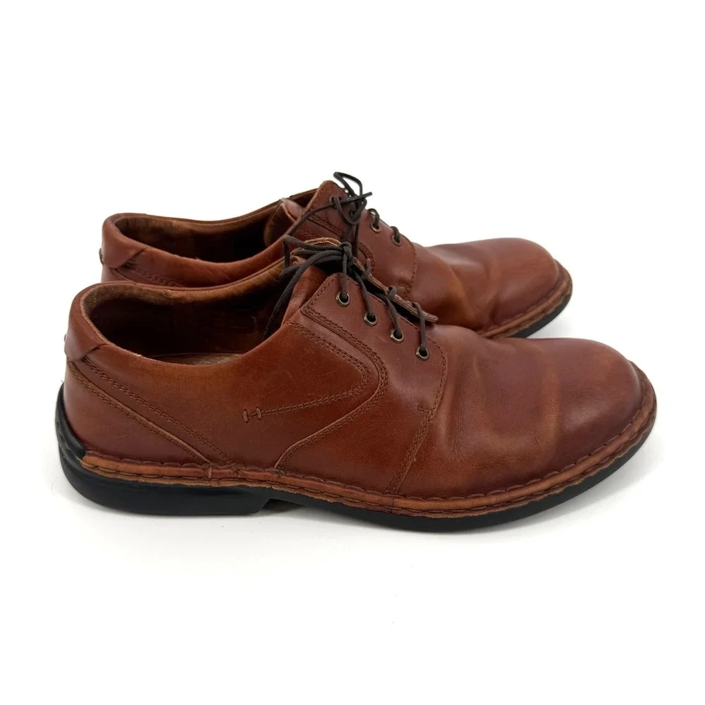 Josef Seibel Walt Brandy Mens 41 Shoes Leather Lace Up Oxford Derby Comfort Work